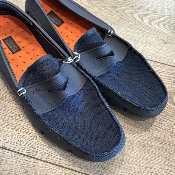 SWIMS Men's Loafers Lace Slip On Boat Deck Waterproof Shoes Blue US Size 11 - Picture 5 of 6